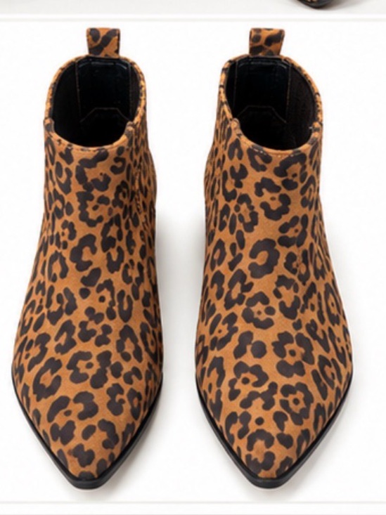 Marc Fisher Shoes - Marc Fisher leopard print pointed toe block heel ankle boots 8 date night fall